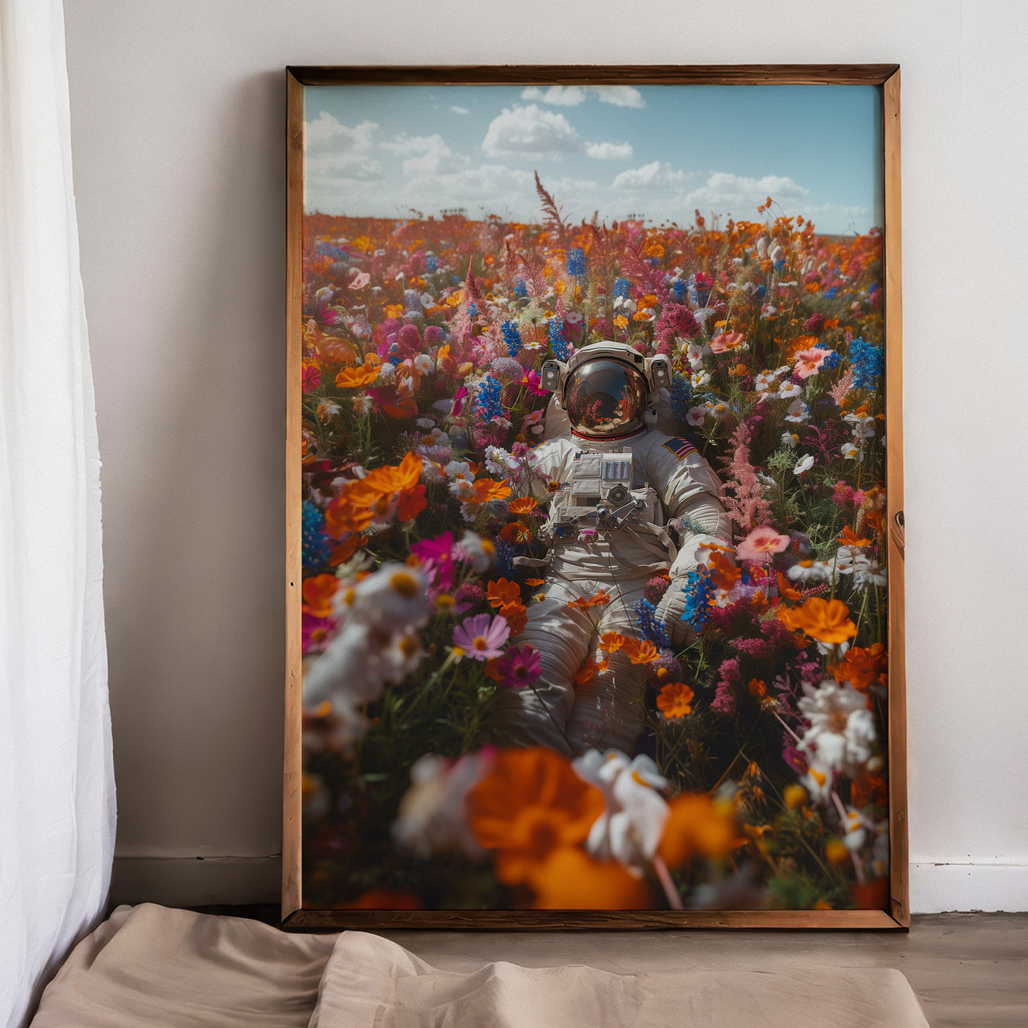 Astronaut Flower Field